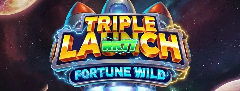 Tampilan visual slot Triple Launch Fortune Wild dengan tema futuristik